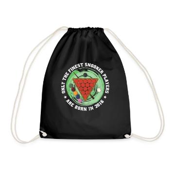 Snooker player Snooker vintage 2016 birthday - Drawstring Bag - black - Front