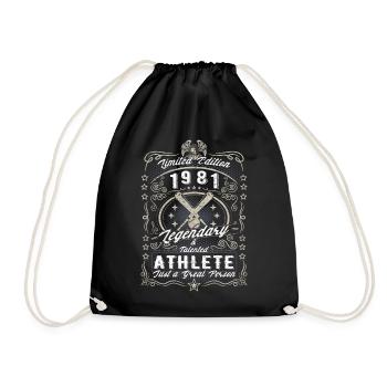 Vintage 1981 Baseball Cadeau d’anniversaire Hobby - Sac de sport léger - noir - Devant