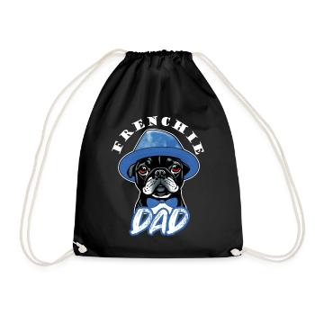 Cheeky Bulldog, mon fidèle compagnon - Papa - Sac de sport léger - noir - Devant