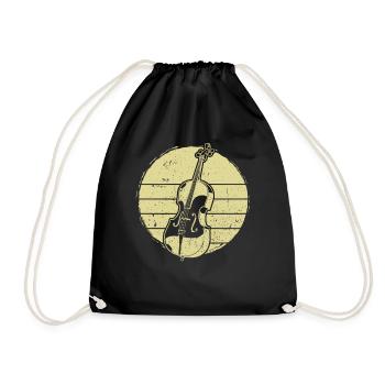 Cello Cellospieler Cellist - Turnbeutel - Schwarz - Vorne