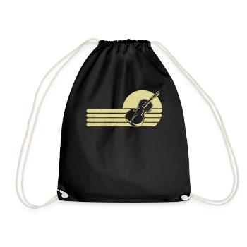 Cello Cellospieler Cellist - Turnbeutel - Schwarz - Vorne