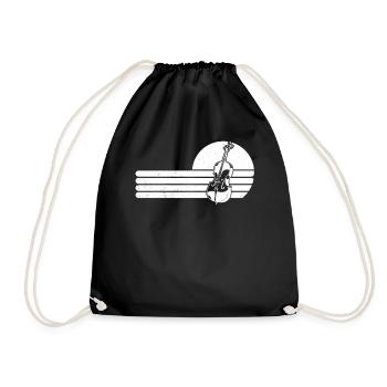 Cello Cellospieler Cellist - Turnbeutel - Schwarz - Vorne