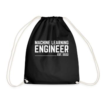 Machine Learning Engineer Est. 2023 For Machine Le - Drawstring Bag - black - Front