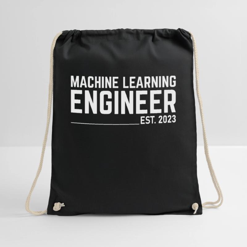 Machine Learning Engineer Est. 2023 For Machine Le Drawstring Bag