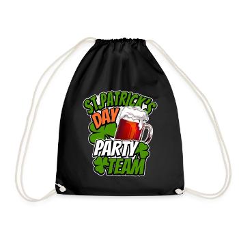 St Patrick’s Day - Party Team - Shamrock - Sac de sport léger - noir - Devant