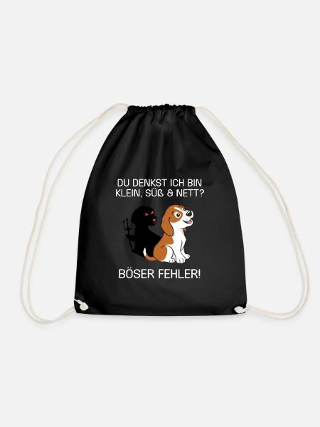 Du denkst ich bin klein lieb und nett Böser Fehler - Turnbeutel - Schwarz