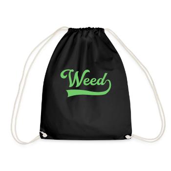 Weed lettering - Drawstring Bag - black - Front