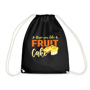 Fruitcake Hope You Like Thanksgiving Nutty Baking - Drawstring Bag - black - Front