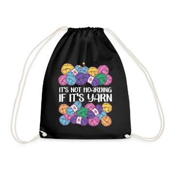 Knitting Knitter It's Not Hoarding - Turnbeutel - Schwarz - Vorne