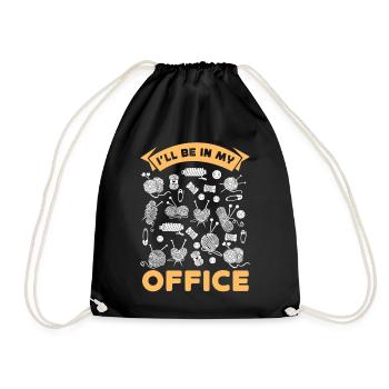 Tricoter Tricoter Je serai dans mon - Sac de sport léger - noir - Devant