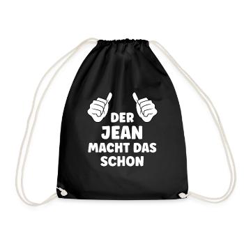 Jean Lustiger Spruch Vorname Name Jean - Turnbeutel - Schwarz - Vorne