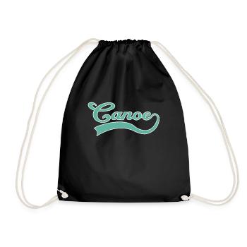 Canoe Canoeing lettering - Drawstring Bag - black - Front