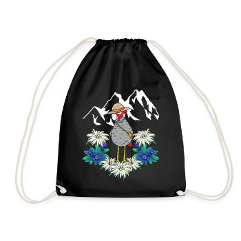 Grand-mère Poulet Vacances Ski de fond Trekking Montagnes Randonnée - Sac de sport léger - noir - Devant