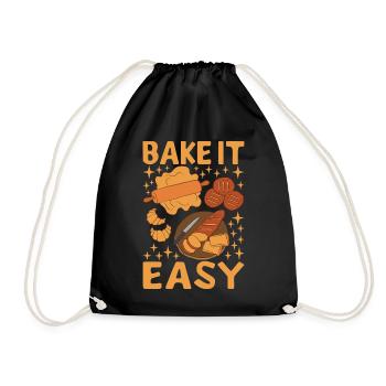 Bäcker Bäckerei Backen - Turnbeutel - Schwarz - Vorne