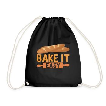 Bäcker Bäckerei Backen - Turnbeutel - Schwarz - Vorne