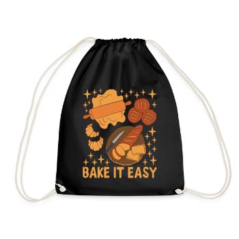Bäcker Bäckerei Backen - Turnbeutel - Schwarz - Vorne
