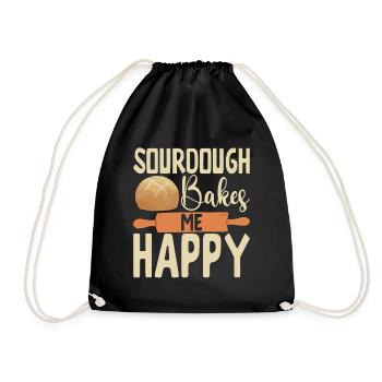Bäcker Bäckerei Backen - Turnbeutel - Schwarz - Vorne