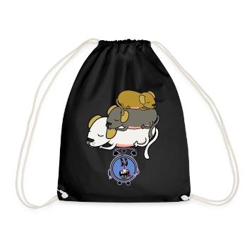 Réveil chiens paresseux sommeil fatigue apathique - Sac de sport léger - noir - Devant