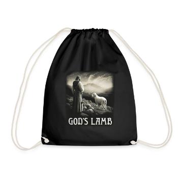 Lamm Gottes Jesus Christus Christliches - Turnbeutel - Schwarz - Vorne