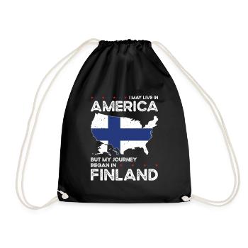Né finlandais Finlande États-Unis - Sac de sport léger - noir - Devant