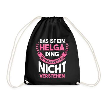 Helga - Turnbeutel - Schwarz - Vorne