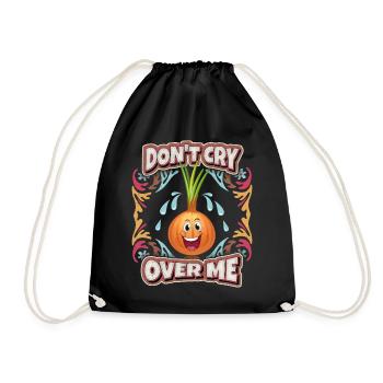 Onion, Comic, Onion Cartoon, Funny Saying - Drawstring Bag - black - Front