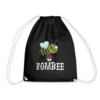 Zombie Halloween Zombie Apocalypse Bee - Drawstring Bag - black - Front