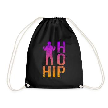 Hip Hop - Drawstring Bag - black - Front