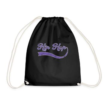 Lettrage Hip Hop - Sac de sport léger - noir - Devant