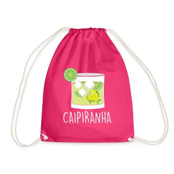 Caipirinha Cocktail Piranha Caipirinha - Drawstring Bag - fuchsia - Front