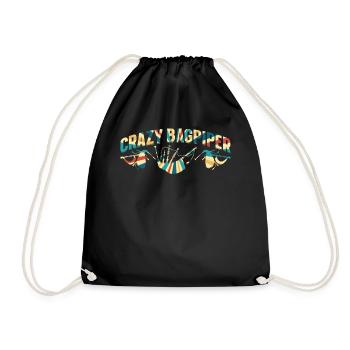 Crazy Bagpiper Bagpipe Lover Meilleur joueur de cornemuse - Sac de sport léger - noir - Devant