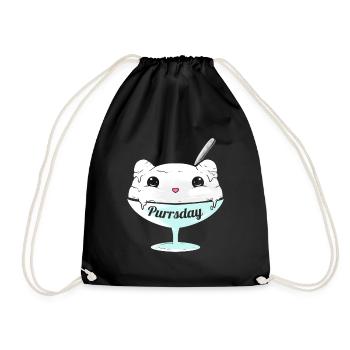 Crème glacée délicieuse pour chat au pourcoup - Sac de sport léger - noir - Devant