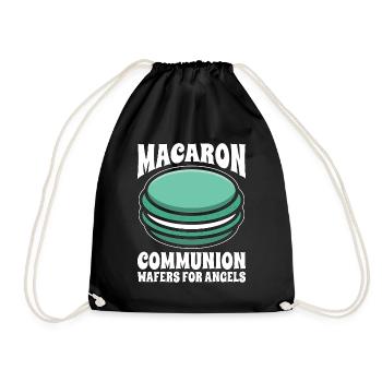 Macaron Communion Wafers For Angels Sweets Cooking - Turnbeutel - Schwarz - Vorne