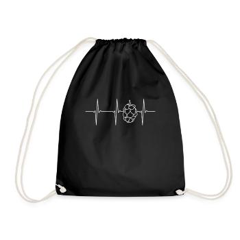 Battement de cœur ECG de houblon - Sac de sport léger - noir - Devant