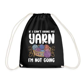 Tricoter si je ne peux pas apporter - Sac de sport léger - noir - Devant