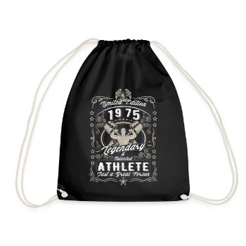Vintage 1975 Fitness Cadeau d’anniversaire Hobby - Sac de sport léger - noir - Devant