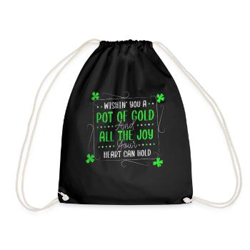 Je vous souhaite un pot d’or Saint-Patrick - Sac de sport léger - noir - Devant