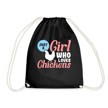 Juste une fille qui aime le poulet - Sac de sport léger - noir - Devant