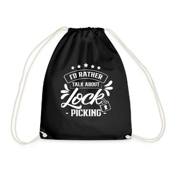 Je préfère parler de crochetage de serrure - Sac de sport léger - noir - Devant