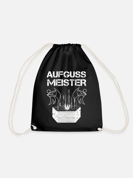Sauna Aufguss Meister - Turnbeutel - Schwarz