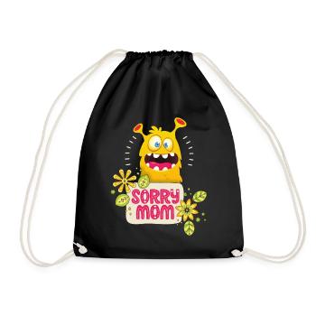 Mama-Mutti, Mother's Day, funny monster, saying - Drawstring Bag - black - Front