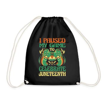 Juneteenth Freedom 19th June Black History Month - Drawstring Bag - black - Front