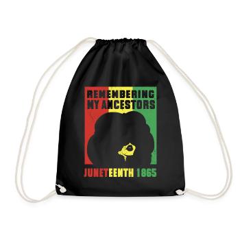 Juneteenth Freedom 19th June Black History Month - Drawstring Bag - black - Front