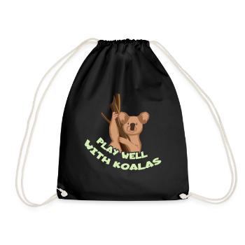 Koala lover Koala Whisperer Animal Herbivore - Drawstring Bag - black - Front