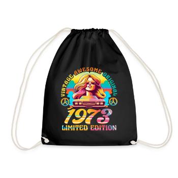 1973 Anniversaire Retro Vintage né en 1973 - Sac de sport léger - noir - Devant