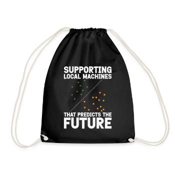Support Vector Machines Programmierer Künstliche - Turnbeutel - Schwarz - Vorne