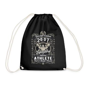 Vintage 2007 Fitness Geburtstag Geschenk Hobby - Turnbeutel - Schwarz - Vorne