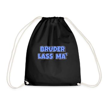 Bruder lass ma - Turnbeutel - Schwarz - Vorne