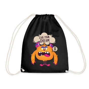 Monstre drôle, épic motivant à vivre votre rêve - Sac de sport léger - noir - Devant