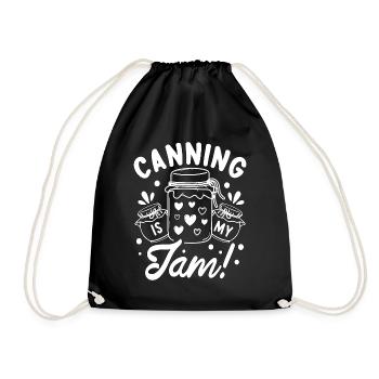 Canning Is My Jam Homesteader Preservation Canner - Drawstring Bag - black - Front